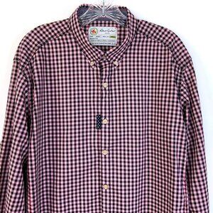 Robert Graham Jeans Cotton Ginham Pink/Black Long Sleeve Button Shirt Sz XL